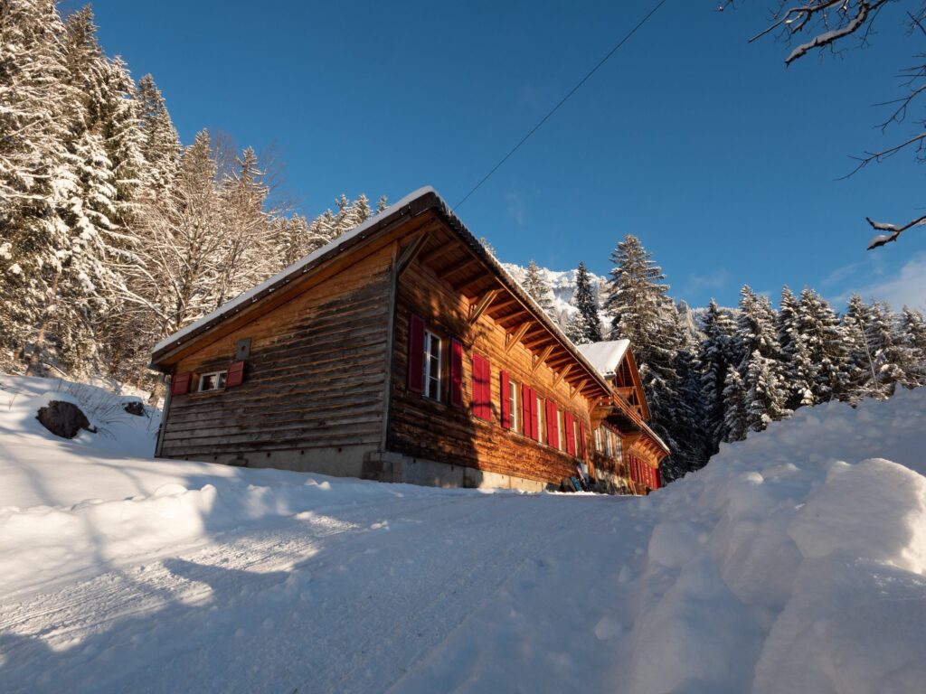 Ferienhaus Bärg-Sunne-Schyn im Eriz im Winter